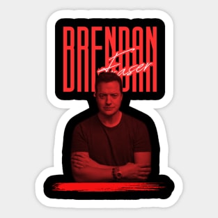 Brendan fraser///original retro Sticker